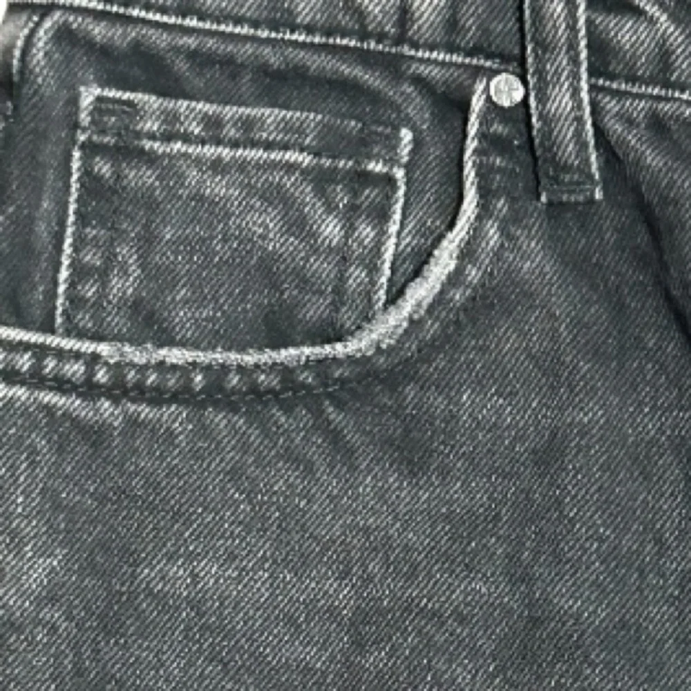 Anine Bing Sonya Straight Leg Jeans Dark Charcoal Size 24